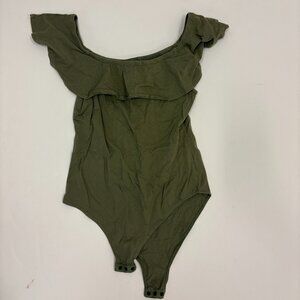 Mustard Seed Green Ruffle Bodysuit